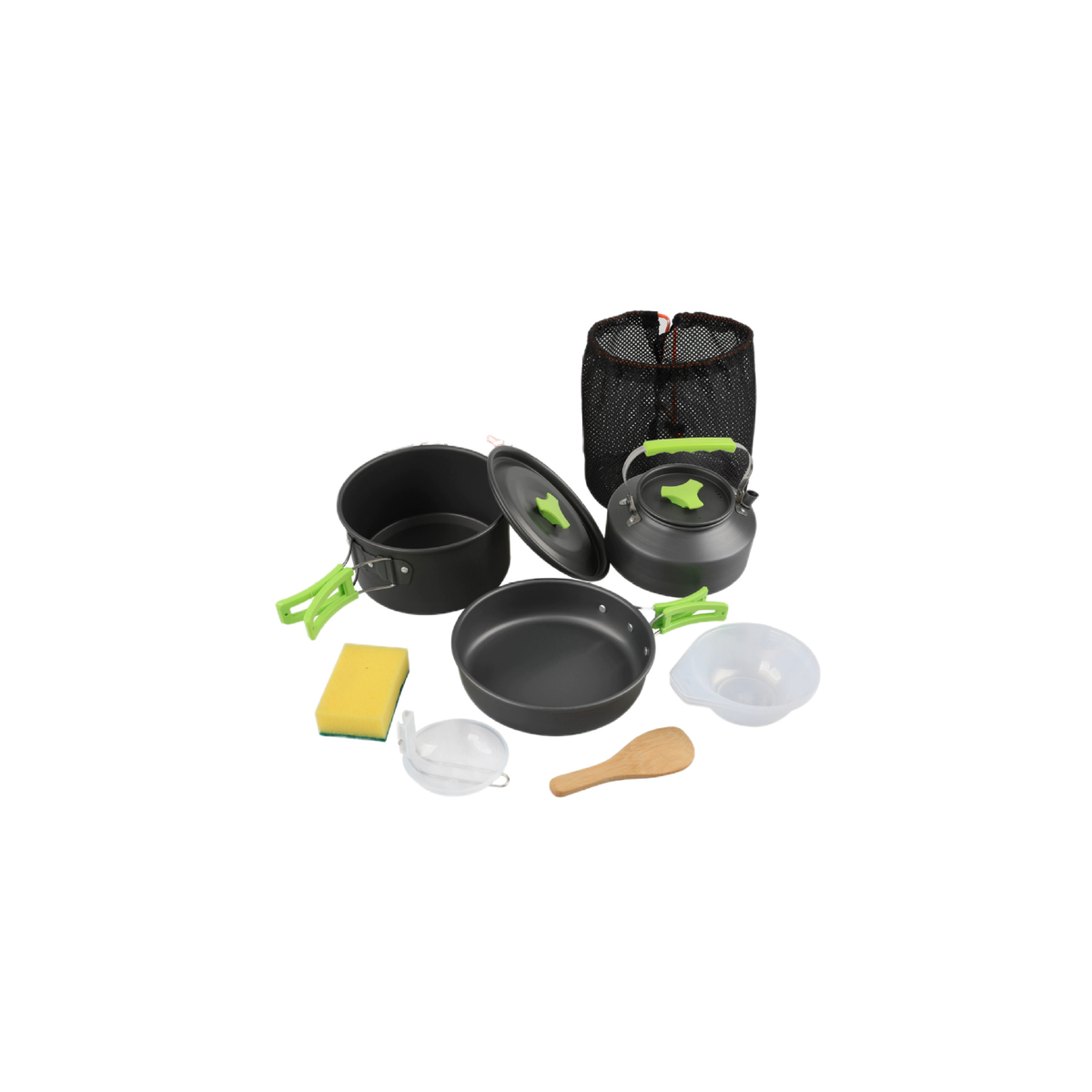 Nested Camping Cookware and Kettle Kit