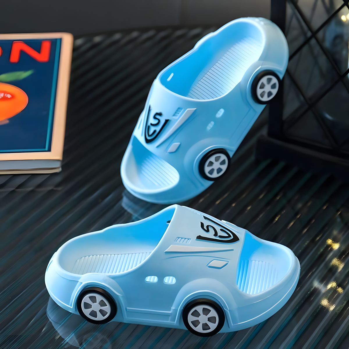 Light-Up Car Slippers for Kids