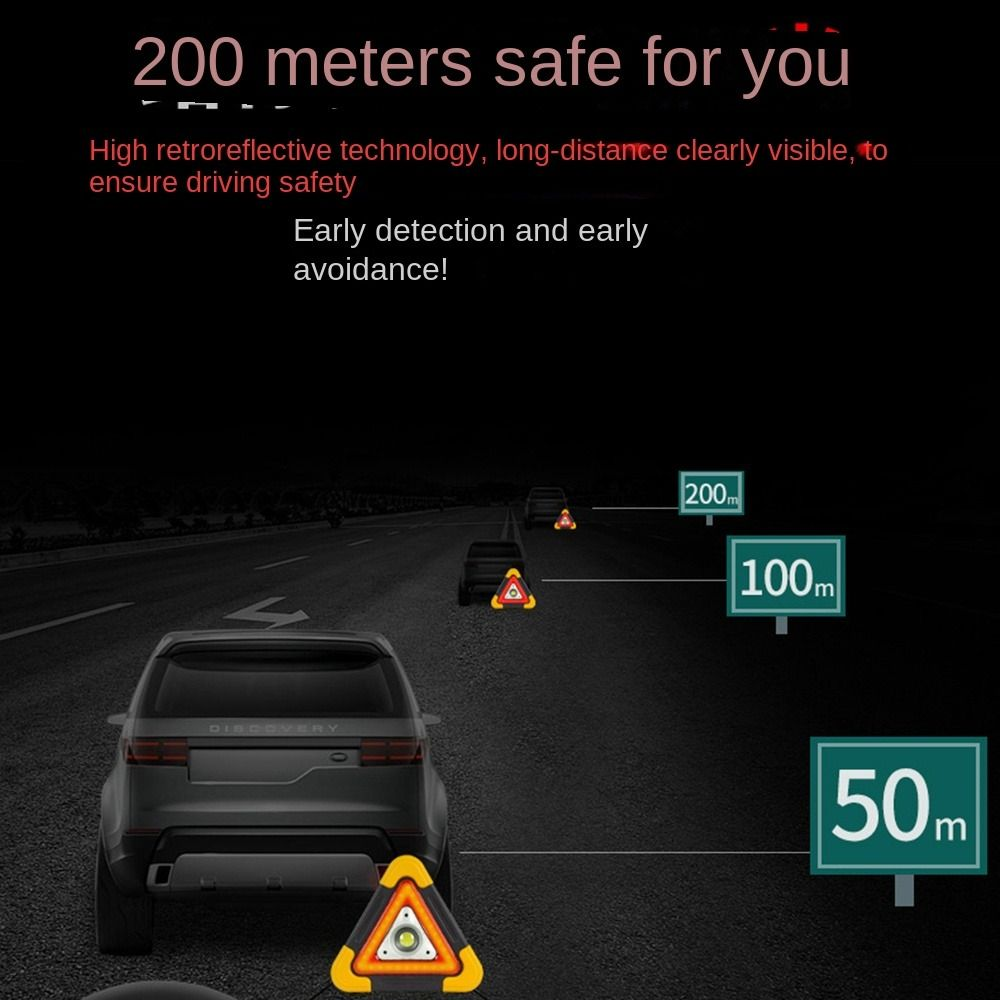 LED Solar Warning Triangle