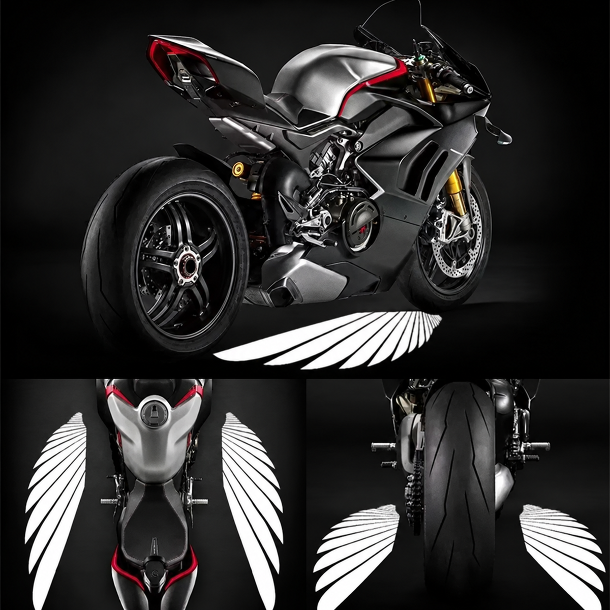 Motorcycle Angel Wing Projector Lights (2-Pack)