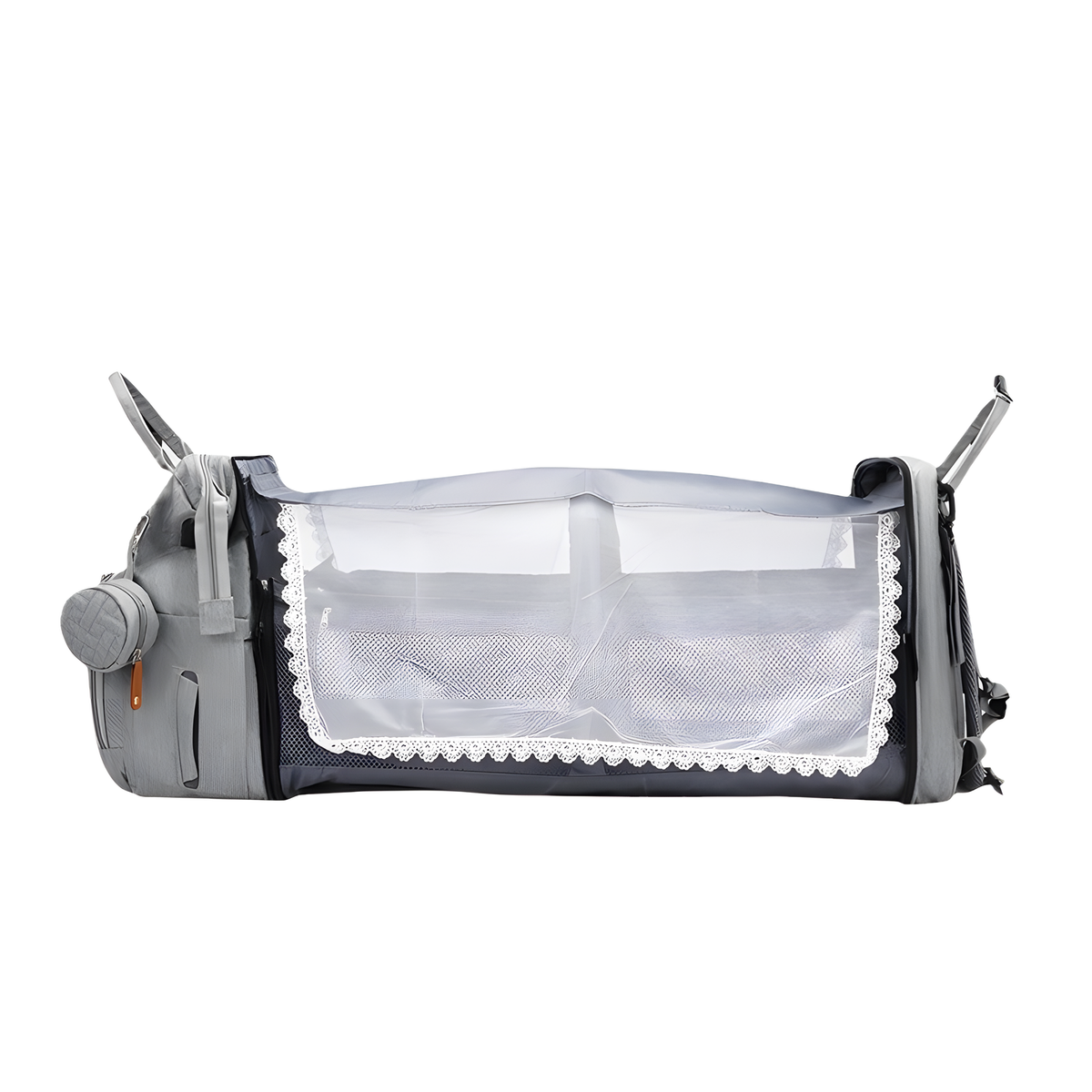 Expandable Diaper Backpack with Fold-Out Mat