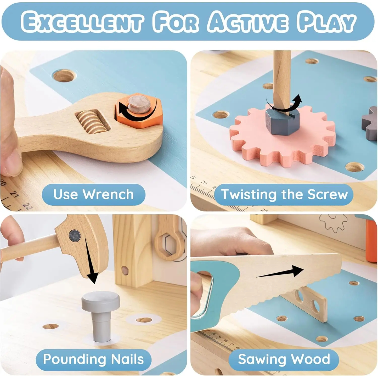 Wooden Kids Tool Workbench