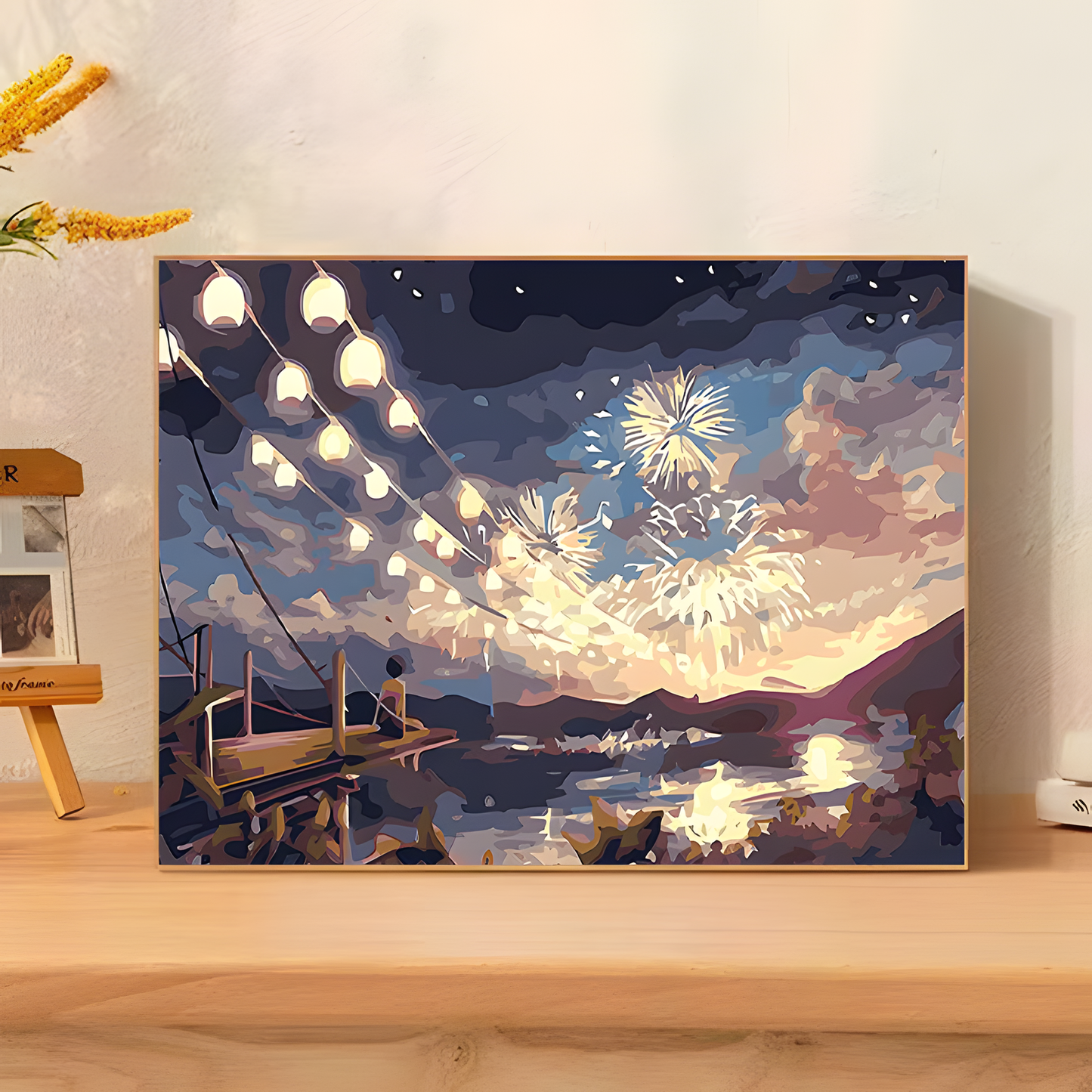 DIY Coastal Paint-by-Number Canvas