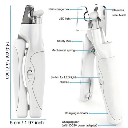 Rechargeable LED Pet Nail Clippers