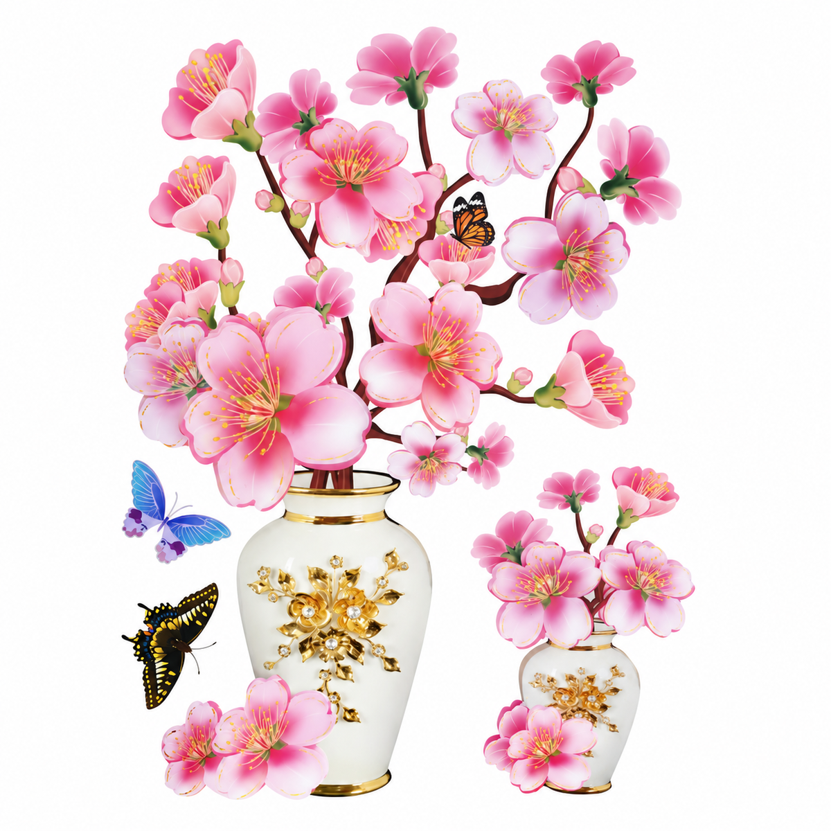 Floral Vase Wall Decal