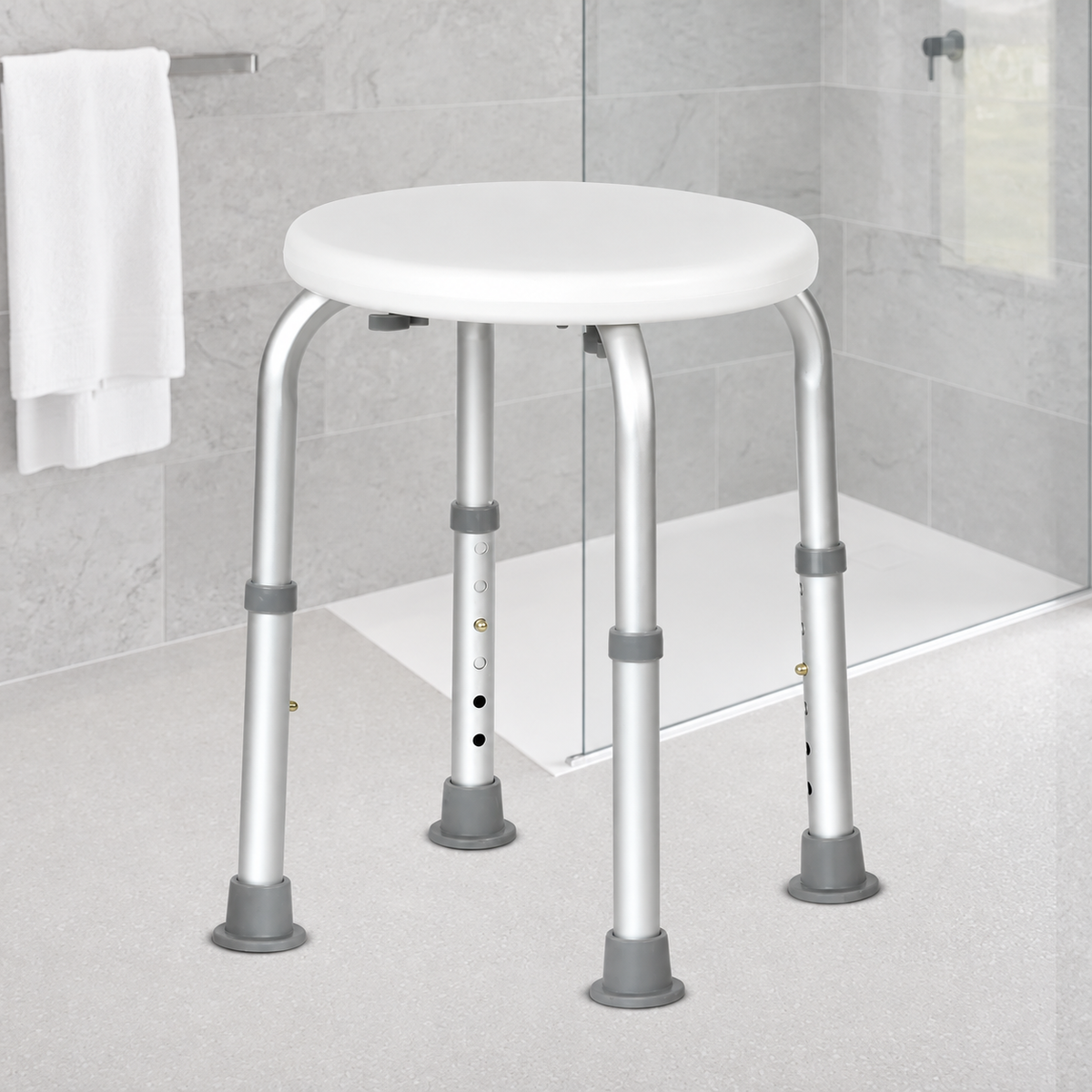 Adjustable Round Shower Stool