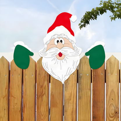 Wooden Christmas Fence Decoration