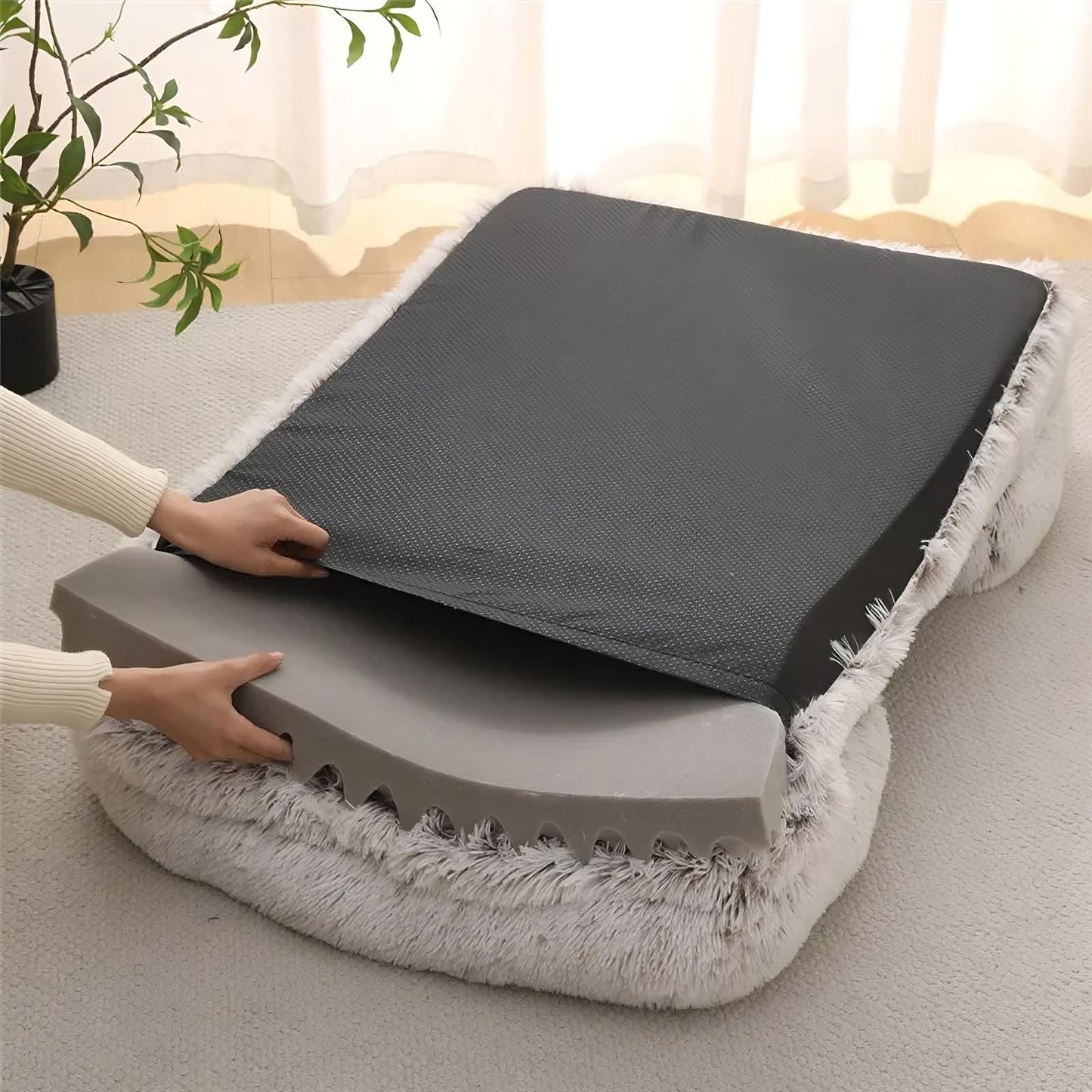 Mjuk bäddsoffa för hundar