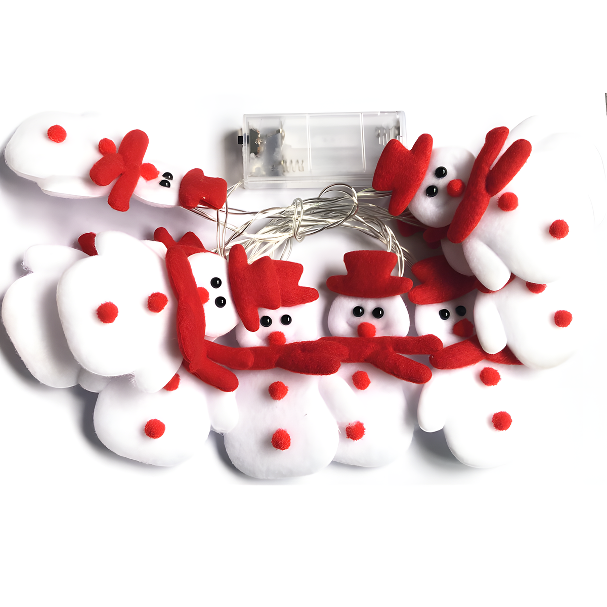 Snowman and Reindeer Christmas String Lights