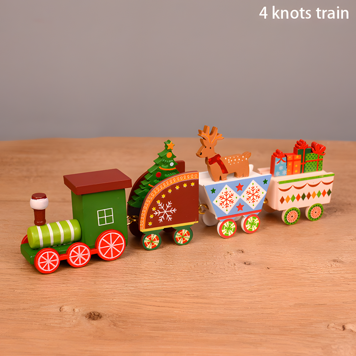 Wooden Christmas Tabletop Train