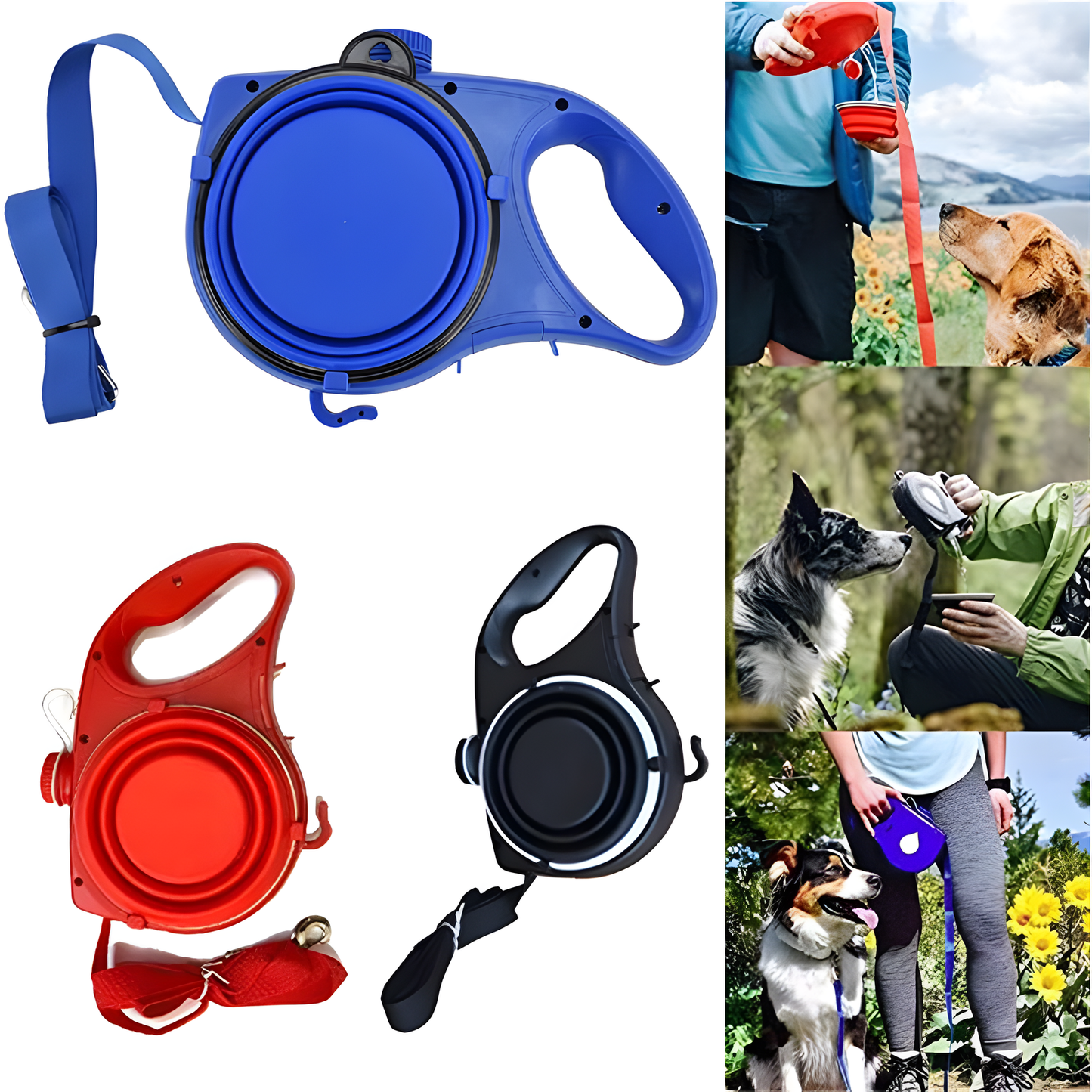Pet Leash with Bottle