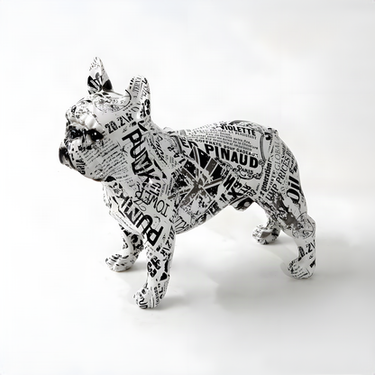 Paint-Splash Bulldog Figurine