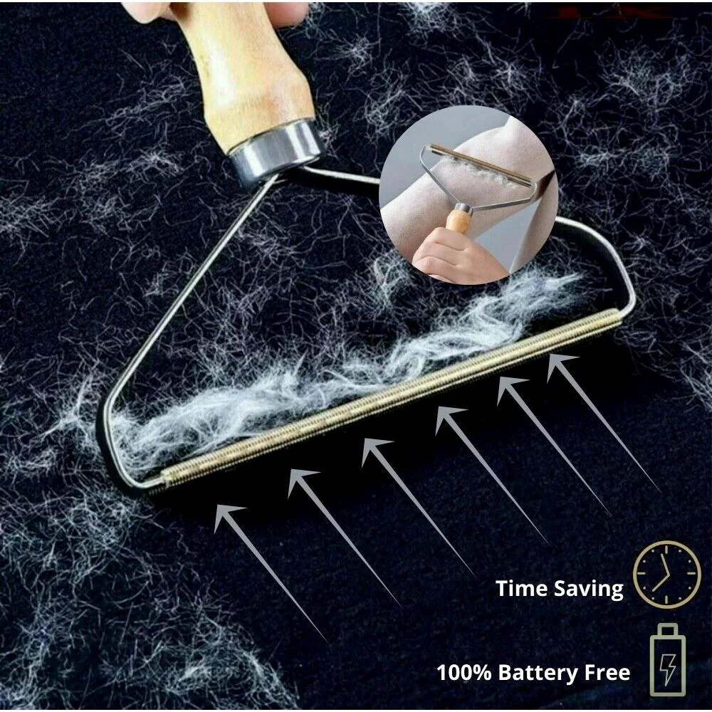 Wooden-Handle Lint Scraper
