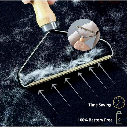 Wooden-Handle Lint Scraper