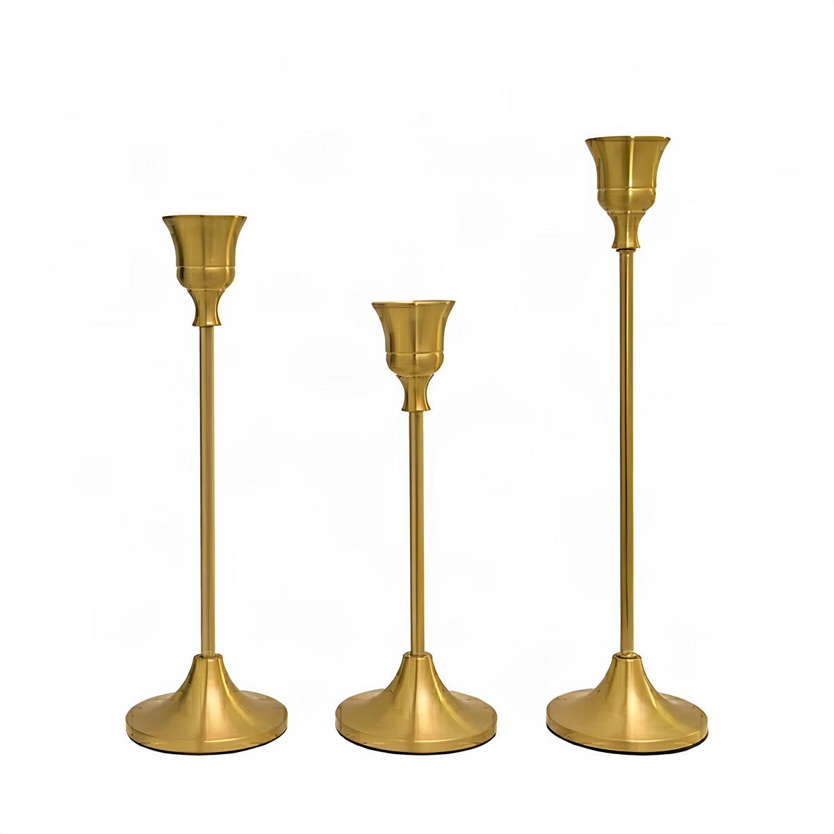 Three-Piece Metal Candle Holder Set