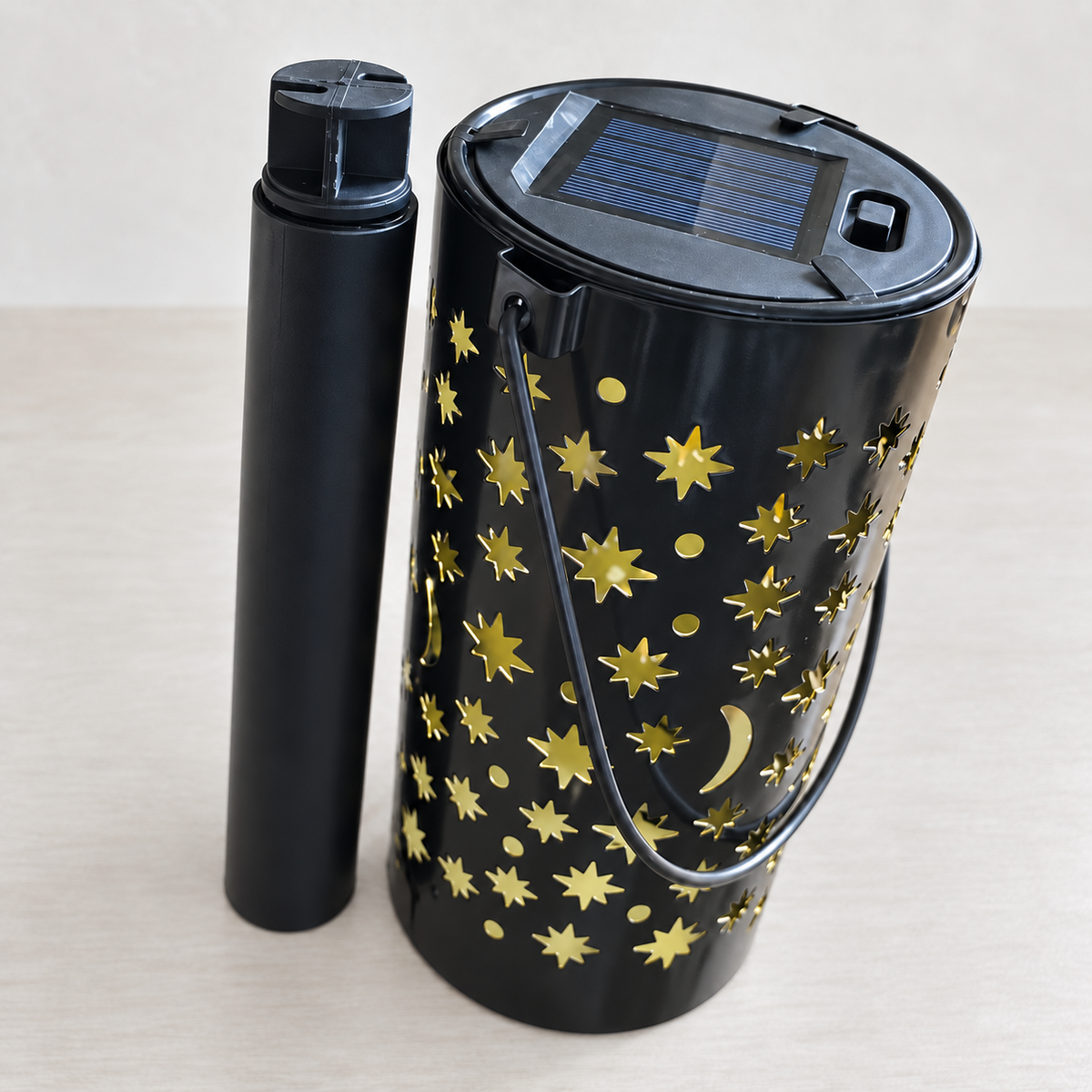 Star and Moon Solar Stake Lantern