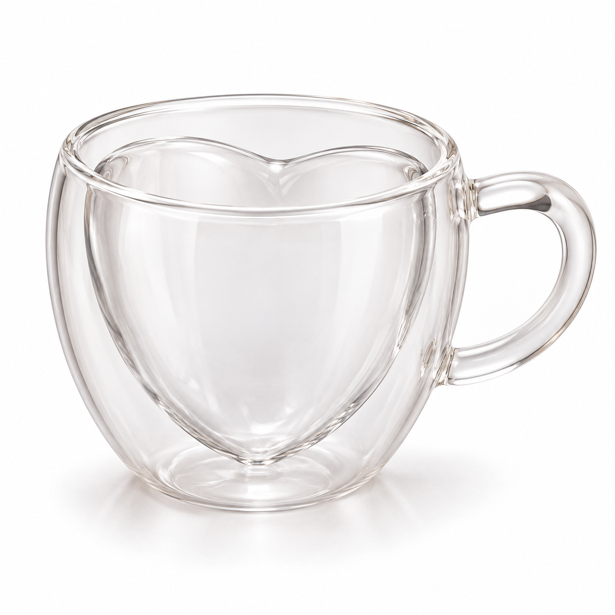 Double-Wall Heart Glass Cup