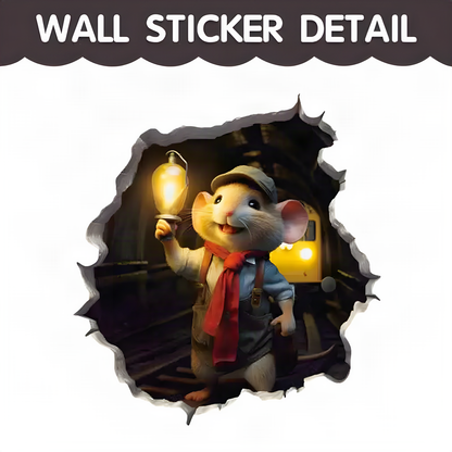 Mouse Hole Wall Stickers
