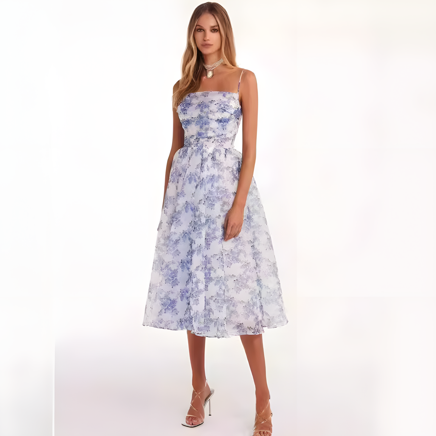 Off-Shoulder Chiffon Evening Dress