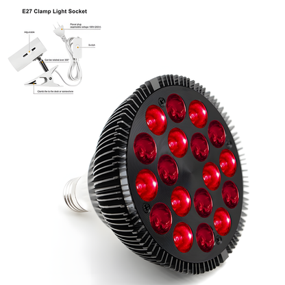54W Red Light Clamp Lamp