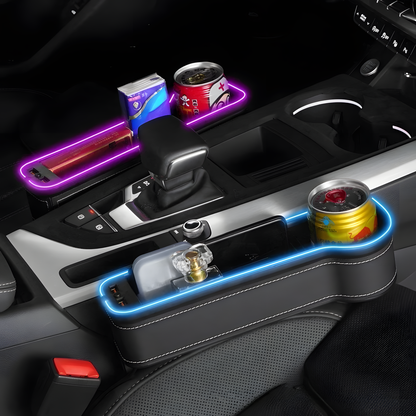 Car Seat Gap Organizer with USB Light