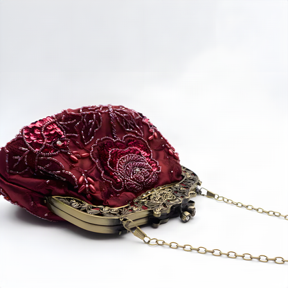 Floral Beaded Evening Bag
