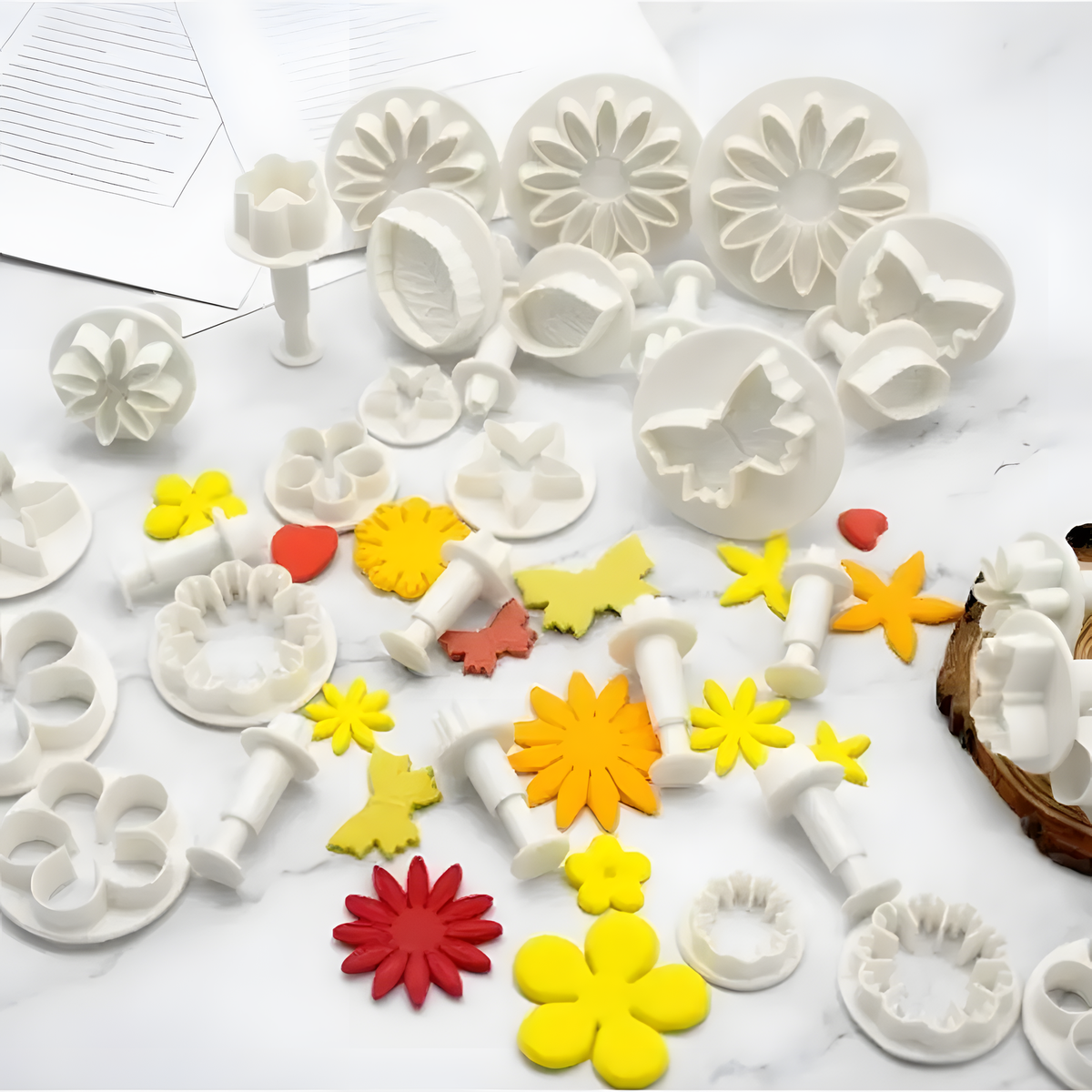 33-Piece Floral Fondant Cutter Set