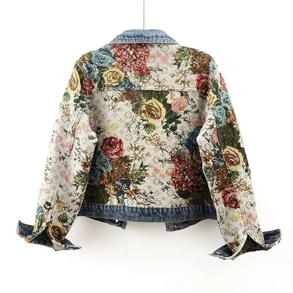 Floral Patchwork Denim Jacket