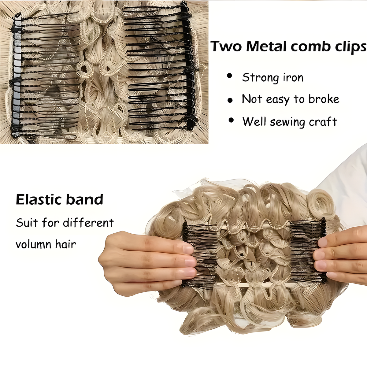 Curly Comb-In Bun Hairpiece