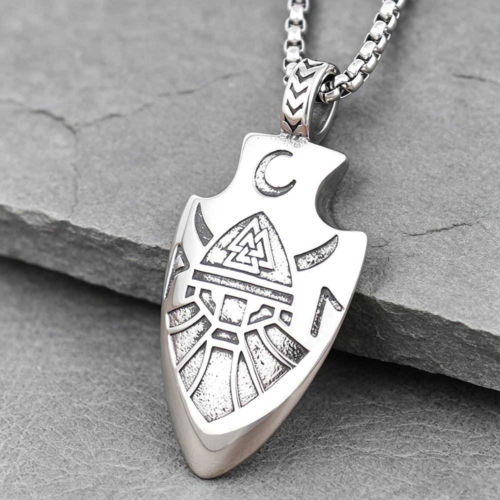Double-Sided Viking Arrow Pendant
