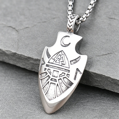 Double-Sided Viking Arrow Pendant
