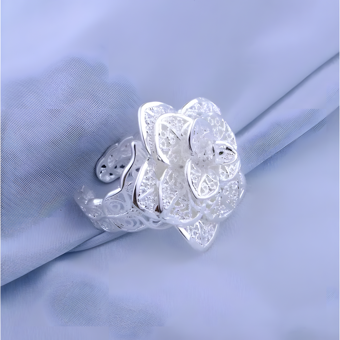 Three-Layer Flower Ring