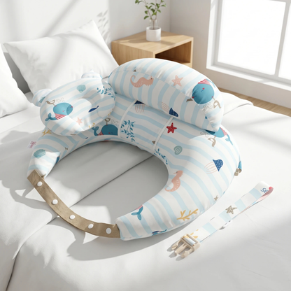 Adjustable Nursing Pillow with Baby Headrest