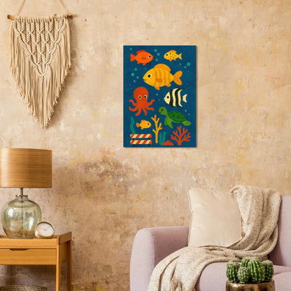 Ocean Friends: Colorful Under-the-Sea Adventure Print in Various Sizes