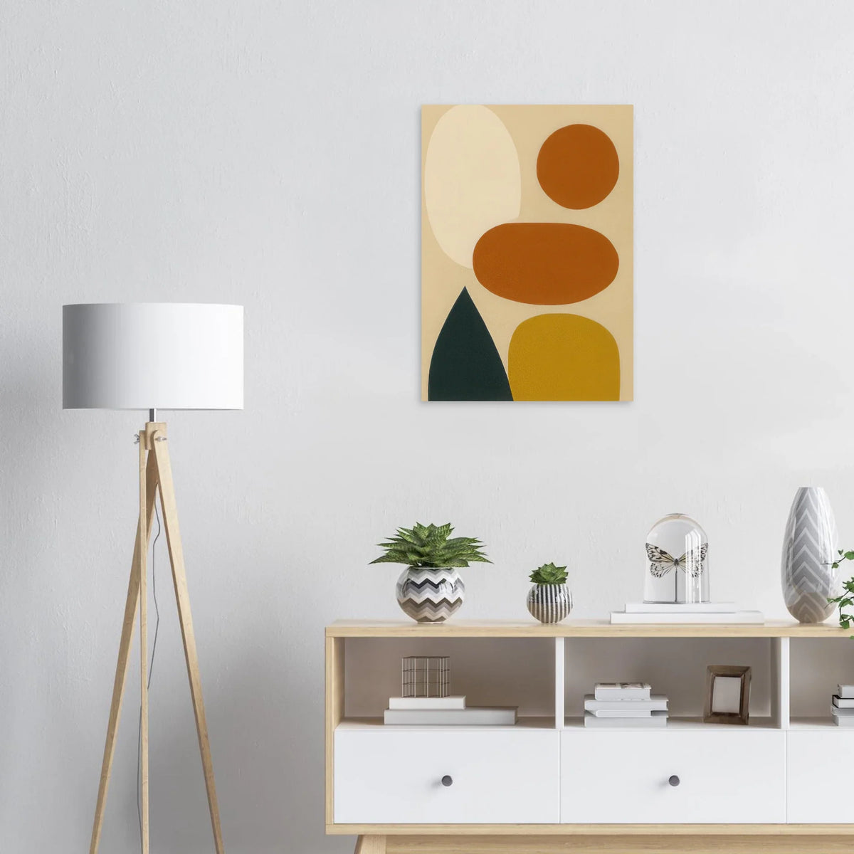 Abstrakt / Minimalistisk Poster i Rustika Jordtoner – Modern Konst för Ditt Hem