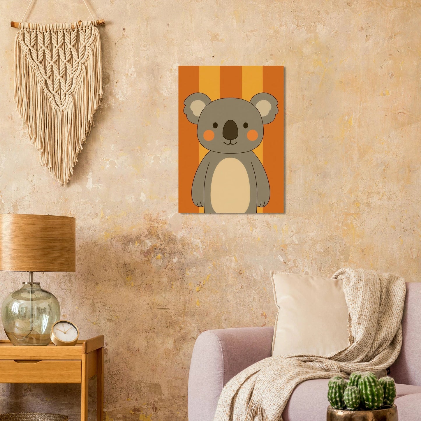 Söt Koala Konsttryck: Lekfull Väggkonst för Barnrummet