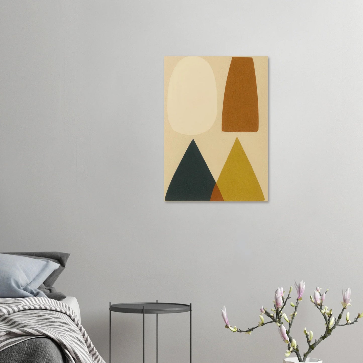 Minimalist Landscape Art Print – Earthy Tones & Abstract Shapes