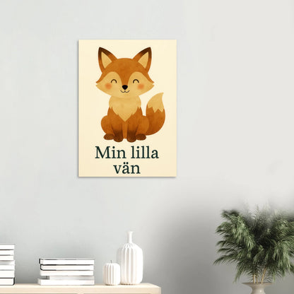 Min Lilla Vän Räv Konsttryck – Charmig Barndekoration i Olika Storlekar