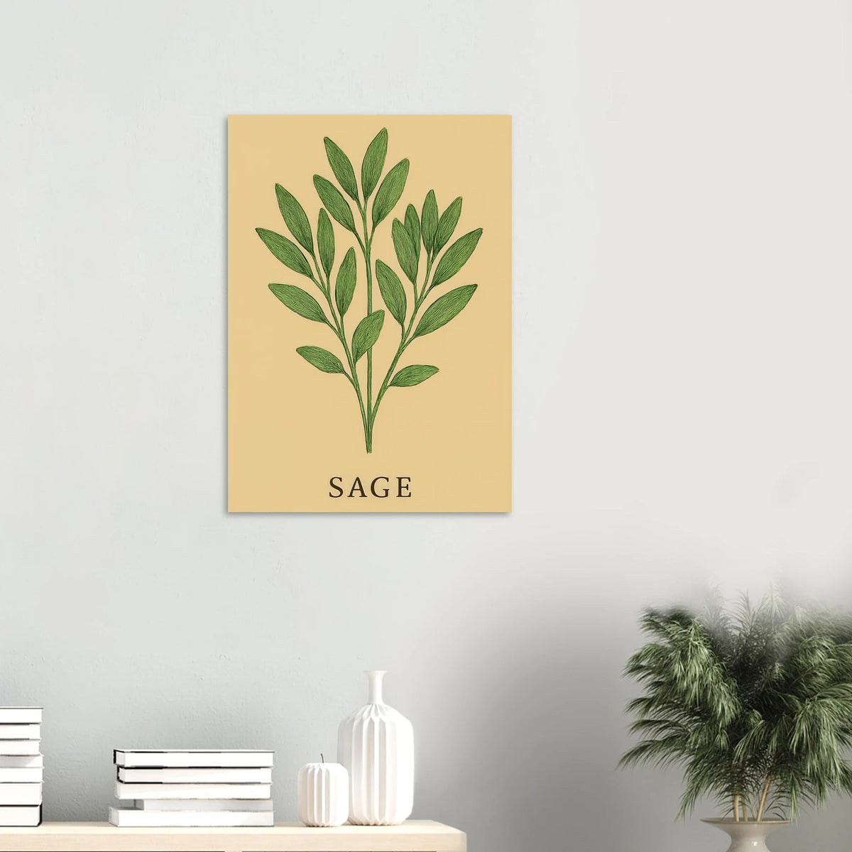 Frukter: Välsmakande Vintagetryck med Botaniska Örter – Välj din Perfekta Storlek