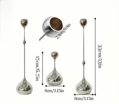 3-set Violla Ljusstake Silver