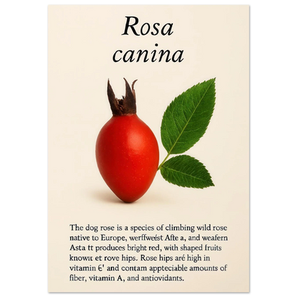 Frukter Rosa Canina Botanisk Plansch – Livfulla Nyanser för Ditt Hem i Flera Storlekar