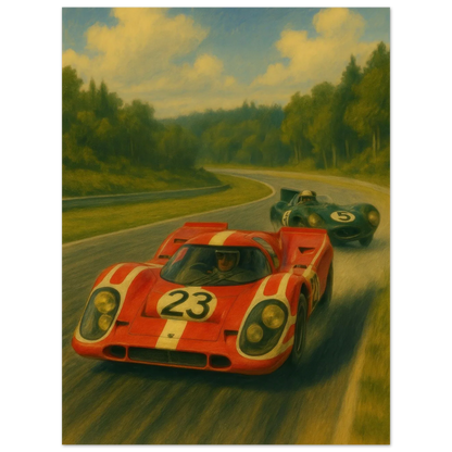 Bilar: Klassiska Racingbilar på Banan – Historisk Motorsport Konsttryck