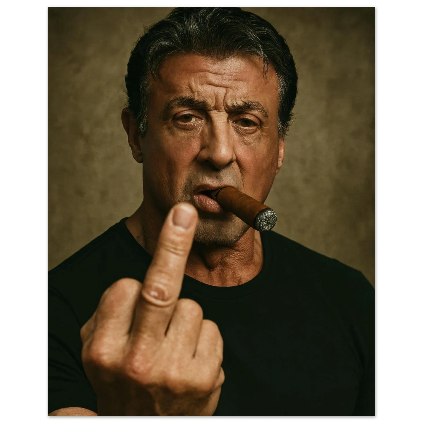Iconic Stallone "Attitude" Poster: Bold Statement Art in Premium Print Quality