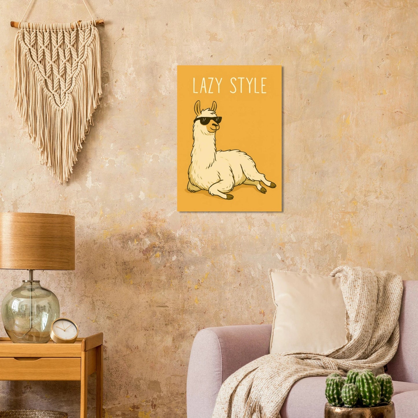 Lazy Style Chillin' Llama Poster – Premium Wall Art for Relaxed Vibes