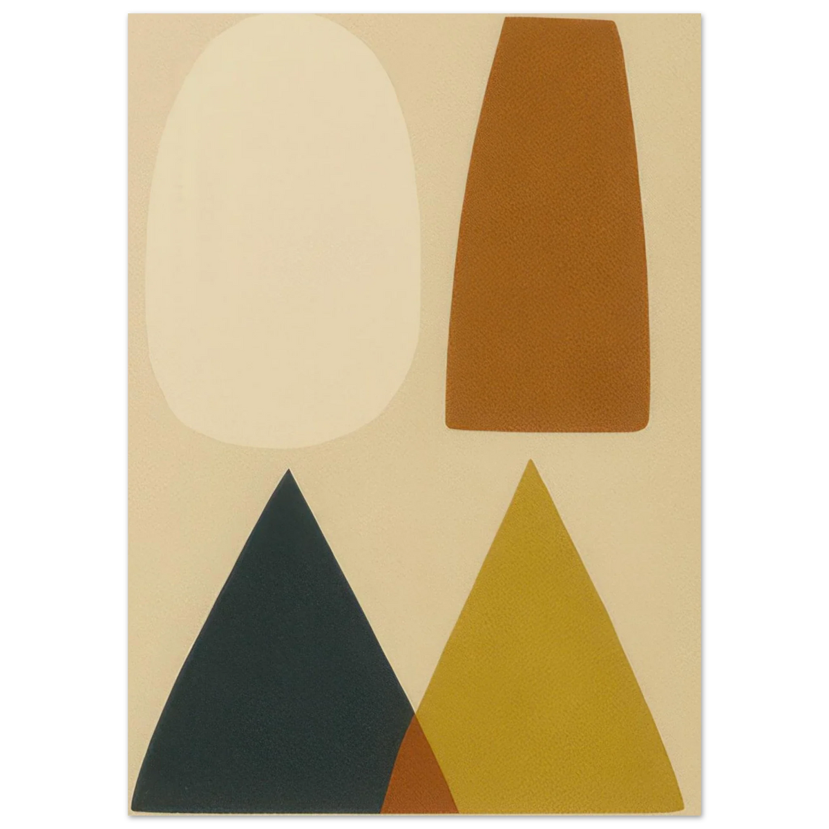 Minimalist Landscape Art Print – Earthy Tones & Abstract Shapes