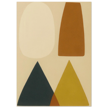 Minimalist Landscape Art Print – Earthy Tones & Abstract Shapes