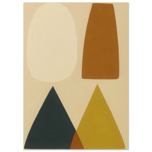 Minimalist Landscape Art Print – Earthy Tones & Abstract Shapes