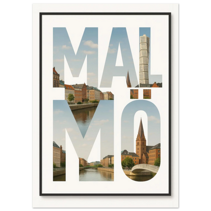 Malmö Cityscape Art Poster - Iconic Landmarks & Urban Charm Print