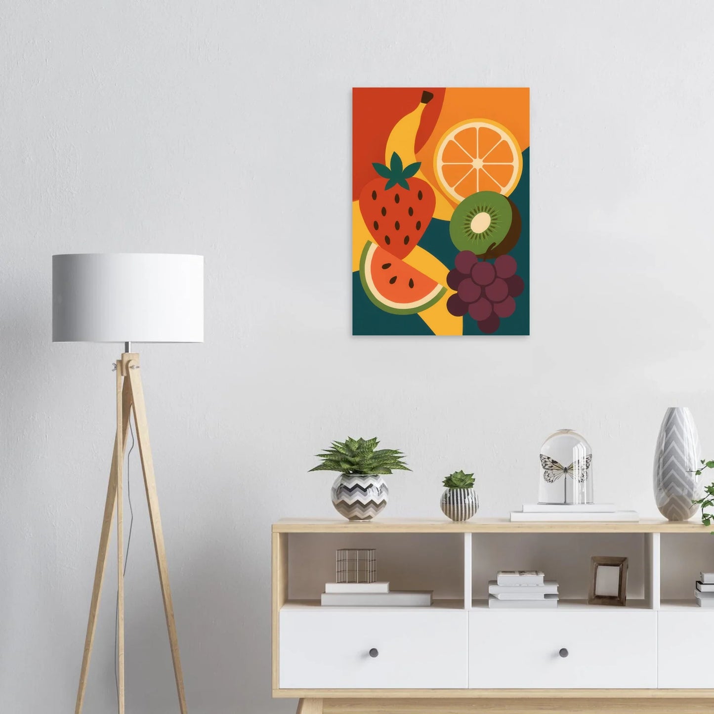 Frukter - Vibrant Abstract Fruit Art Print: Elevate Your Space with a Burst of Color & Modern Charm