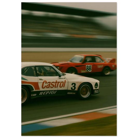 Bilar: Classic Race Car Art Print – Adrenaline-Fueled Elegance for Your Wall